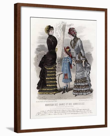 French Fashion Plate, Late 19th Century-null-Framed Giclee Print