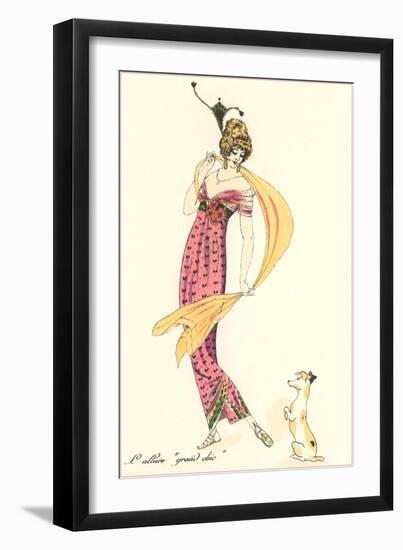 French Fashion, Puppy-null-Framed Art Print