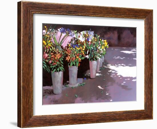 French Flower market, 2007-Clive Metcalfe-Framed Giclee Print