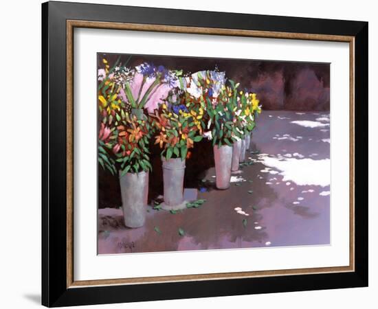 French Flower market, 2007-Clive Metcalfe-Framed Giclee Print