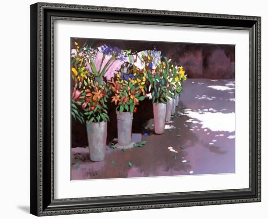 French Flower market, 2007-Clive Metcalfe-Framed Giclee Print