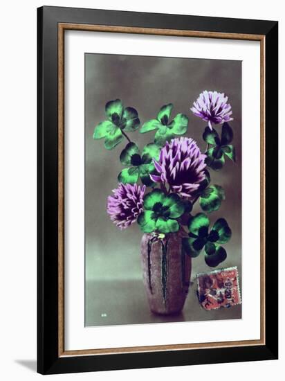 French Flower Postcard, C1900-null-Framed Giclee Print