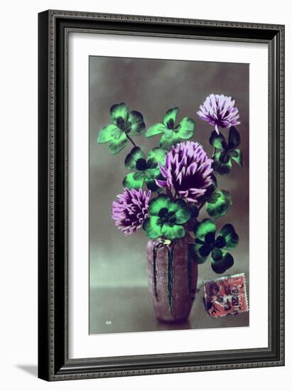 French Flower Postcard, C1900-null-Framed Giclee Print