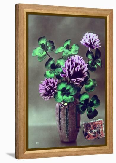 French Flower Postcard, C1900-null-Framed Premier Image Canvas