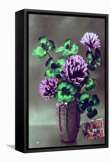 French Flower Postcard, C1900-null-Framed Premier Image Canvas