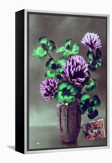 French Flower Postcard, C1900-null-Framed Premier Image Canvas