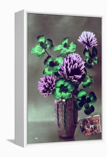 French Flower Postcard, C1900-null-Framed Premier Image Canvas