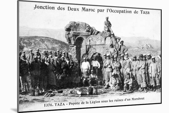 French Foreign Legion by Some Marabout Ruins, Taza, Morocco, 1904-null-Mounted Giclee Print