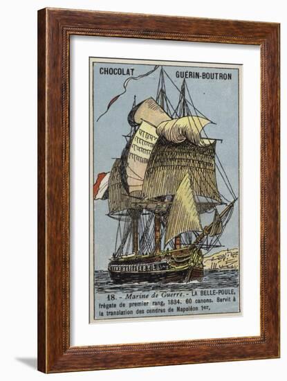 French Frigate Belle Poule, 1834-null-Framed Giclee Print