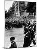 French Gen. Charles de Gaulle Waving to Jubilant Crowds Following Liberation of Paris-Ralph Morse-Mounted Premium Photographic Print