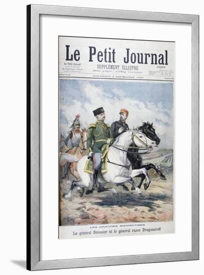 French General Saussier and Russian General Dragomirov, 1895-F Meaulle-Framed Giclee Print