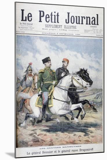 French General Saussier and Russian General Dragomirov, 1895-F Meaulle-Mounted Giclee Print