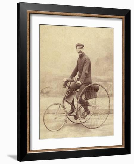 French Gentleman on His Tricycle-null-Framed Photographic Print