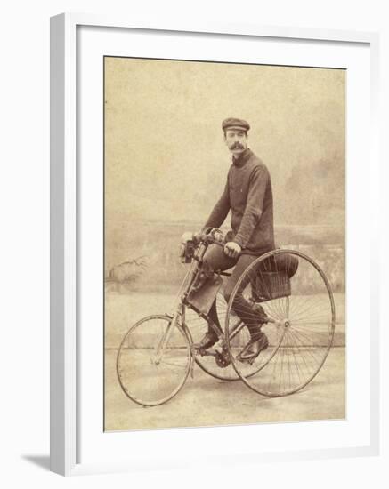 French Gentleman on His Tricycle-null-Framed Photographic Print