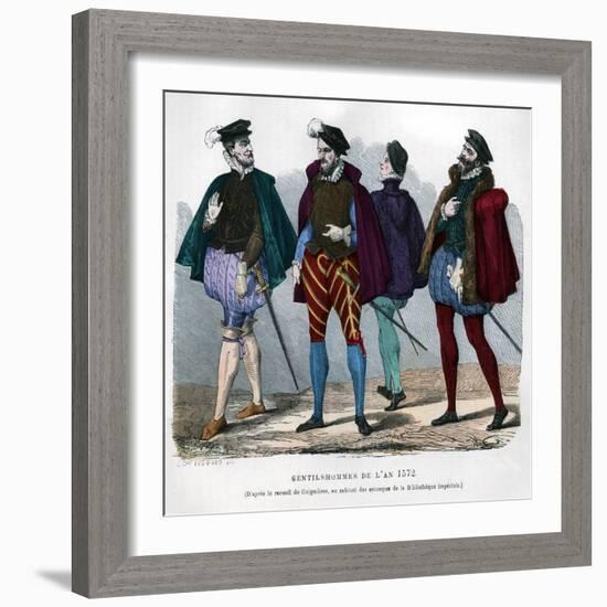 French Gentlemen's Costume, 1572-Chevignard-Framed Giclee Print