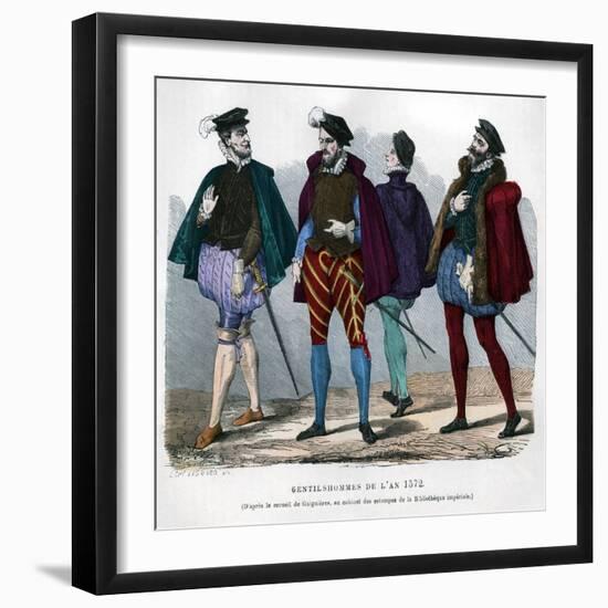 French Gentlemen's Costume, 1572-Chevignard-Framed Giclee Print