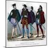 French Gentlemen's Costume, 1572-Chevignard-Mounted Giclee Print