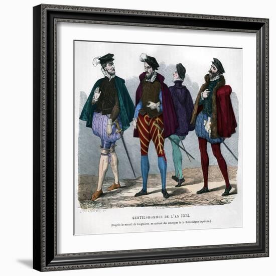 French Gentlemen's Costume, 1572-Chevignard-Framed Giclee Print