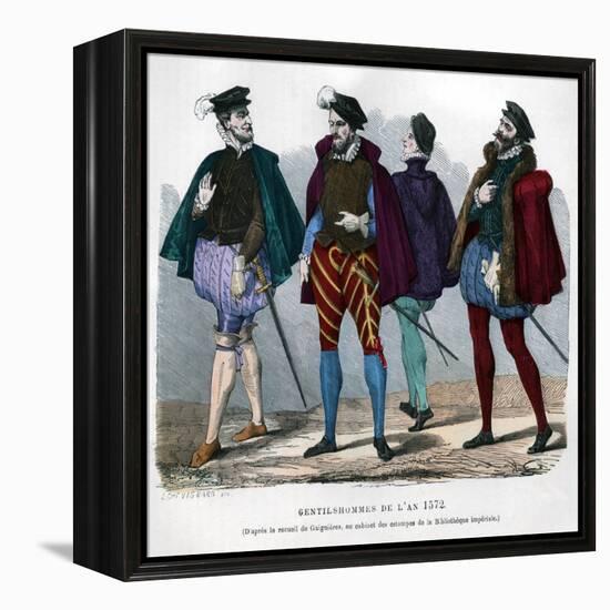 French Gentlemen's Costume, 1572-Chevignard-Framed Premier Image Canvas