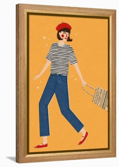 French Girl-Julia Leister-Framed Premier Image Canvas