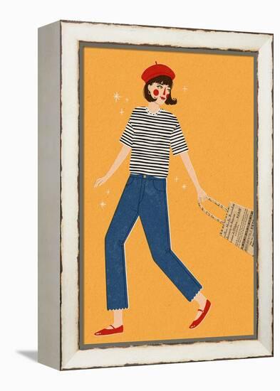 French Girl-Julia Leister-Framed Premier Image Canvas