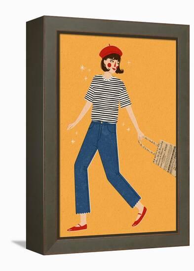 French Girl-Julia Leister-Framed Premier Image Canvas