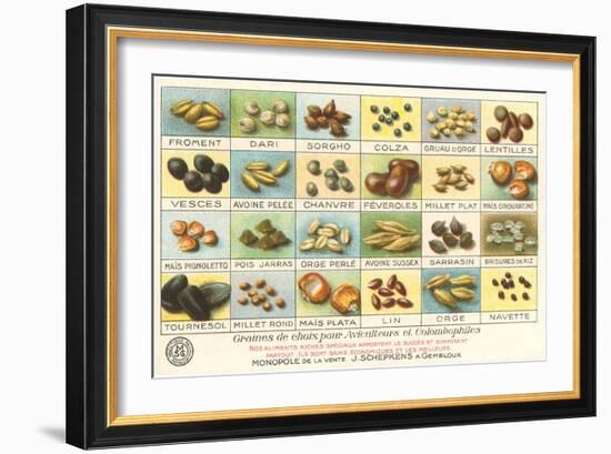 French Grain Chart-null-Framed Premium Giclee Print