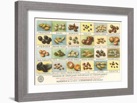 French Grain Chart-null-Framed Art Print