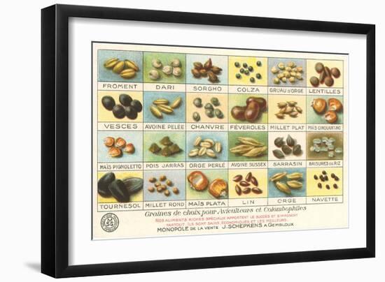 French Grain Chart-null-Framed Art Print