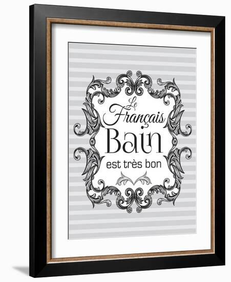 French Grey Bath 1-Melody Hogan-Framed Art Print