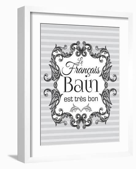 French Grey Bath 1-Melody Hogan-Framed Art Print