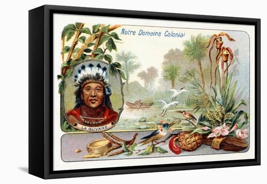 French Guiana, from a Series of Collecting Cards Depicting the Colonial Domain of France, C. 1910-null-Framed Premier Image Canvas