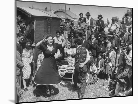 French Gypsies Playing Music and Dancing-Yale Joel-Mounted Photographic Print