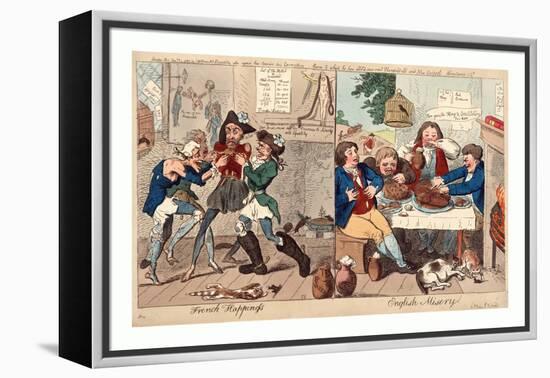 French Happiness English Misery-null-Framed Premier Image Canvas