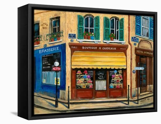 French Hat Shop-Marilyn Dunlap-Framed Stretched Canvas