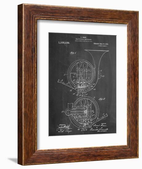 French Horn Instrument Patent-null-Framed Art Print