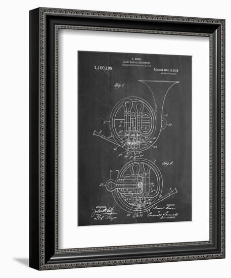 French Horn Instrument Patent-null-Framed Art Print