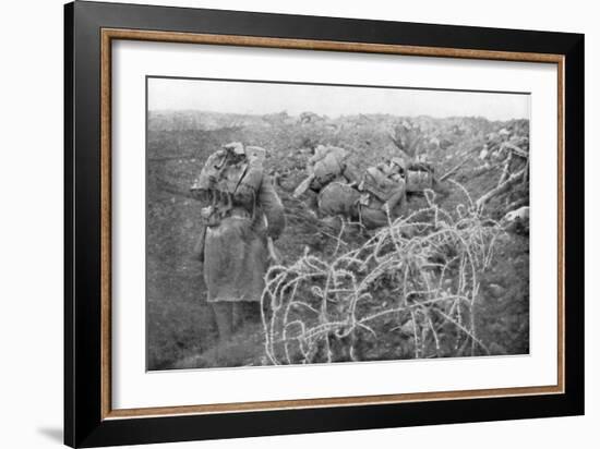 French Infantry Assault on the Eparges Ridge, Near Verdun, France, 2 August 1915-null-Framed Giclee Print
