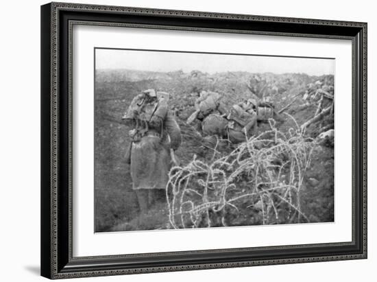 French Infantry Assault on the Eparges Ridge, Near Verdun, France, 2 August 1915-null-Framed Giclee Print