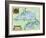 French Jesuit Map of Lake Superior, Upper Michigan, and Wisconsin, 1600s-null-Framed Giclee Print