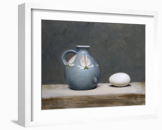 French Jug and Duck Egg, 2009-James Gillick-Framed Giclee Print