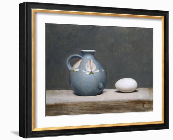 French Jug and Duck Egg, 2009-James Gillick-Framed Giclee Print