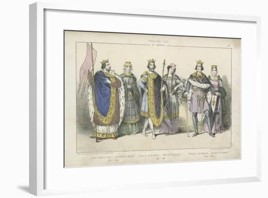 French Kings and Queens of the 12th and 13th Century-null-Framed Giclee Print