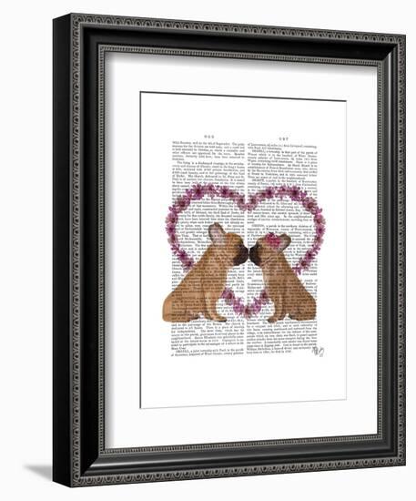 French Kiss and Flower Heart-Fab Funky-Framed Art Print