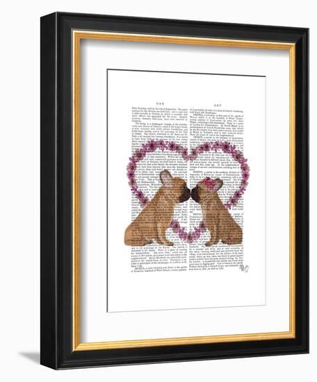 French Kiss and Flower Heart-Fab Funky-Framed Art Print