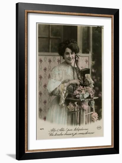 French Lady on Phone-null-Framed Photographic Print