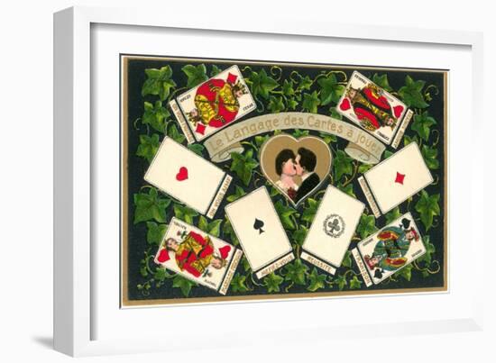 French Language of Playing Cards-null-Framed Art Print