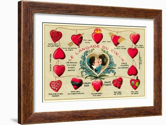 French Language of the Heart-null-Framed Art Print