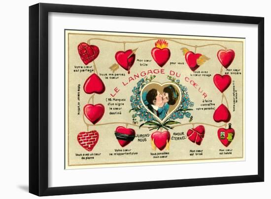 French Language of the Heart-null-Framed Art Print