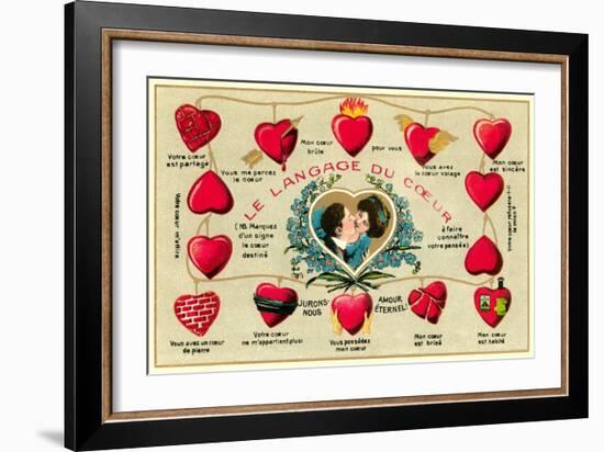 French Language of the Heart-null-Framed Art Print